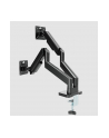 gembird Ramię biurkowe na dwa monitory regulowane, od 17 do 32 cala obciążenie do 10kg, kolor czarny - nr 4