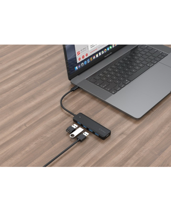 gembird HUB 4-portowy USB 3.1 (Gen 1) typu C, port PD USB-C nr 1