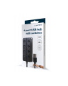 gembird HUB 4-portowy USB 2.0 z przełącznikami, czarny - nr 2