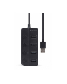 gembird HUB 4-portowy USB 2.0 z przełącznikami, czarny - nr 4