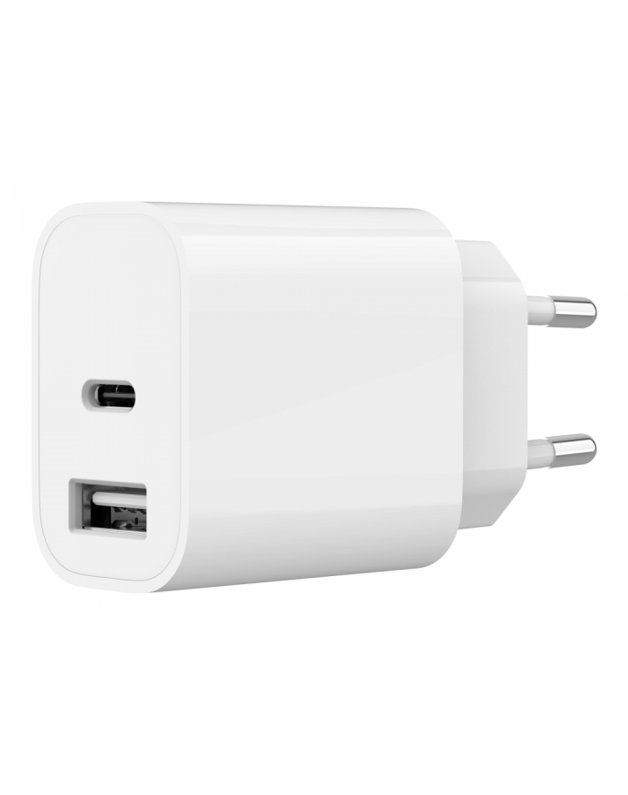 gembird Ładowarka uniwersalna USB 2-portowa (A+C), 2.4 A, biała główny