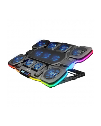 Podstawka chłodząca Rampage GLACIERS50 Gamingowa pod laptop 14–17”, 2600RPM, czarna