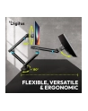 digitus Ramię biurkowe podwójne z zaciskiem i sprężyną mechaniczną 2x LCD max. 35' obciążenie 2x10kg, VESA: 75x75, 100x100, czarne - nr 12