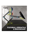digitus Ramię biurkowe podwójne z zaciskiem i sprężyną mechaniczną 2x LCD max. 35' obciążenie 2x10kg, VESA: 75x75, 100x100, czarne - nr 20