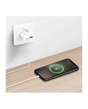 Ładowarka sieciowa LogiLink PA0348 USB GaN, 30 W, 1x USB-C (PD), 1x USB-A (QC), biała nr 1