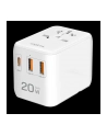 Ładowarka sieciowa podróżna LogiLink PA0356 USB GaN, 20 W, 4 złącza (PD), biała - nr 1