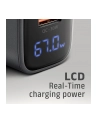 axagon Ładowarka sieciowa ACU-PQ67D PD'QC 67W 2-port GaN, Ekran LED, USB-A  + USB-C - nr 18