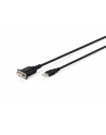 digitus Kabel adapter USB 2.0 do RS232 (DB9) | Chipset FTDI (FT232RNL) | PVC, czarny | Mocowanie w tulejkach gwintowanych | 1.8m - nr 1