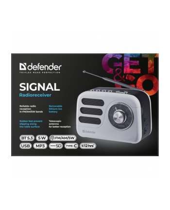 defender Głośnik bluetooth SIGNAL 5W radioodbiornik retro nr 1