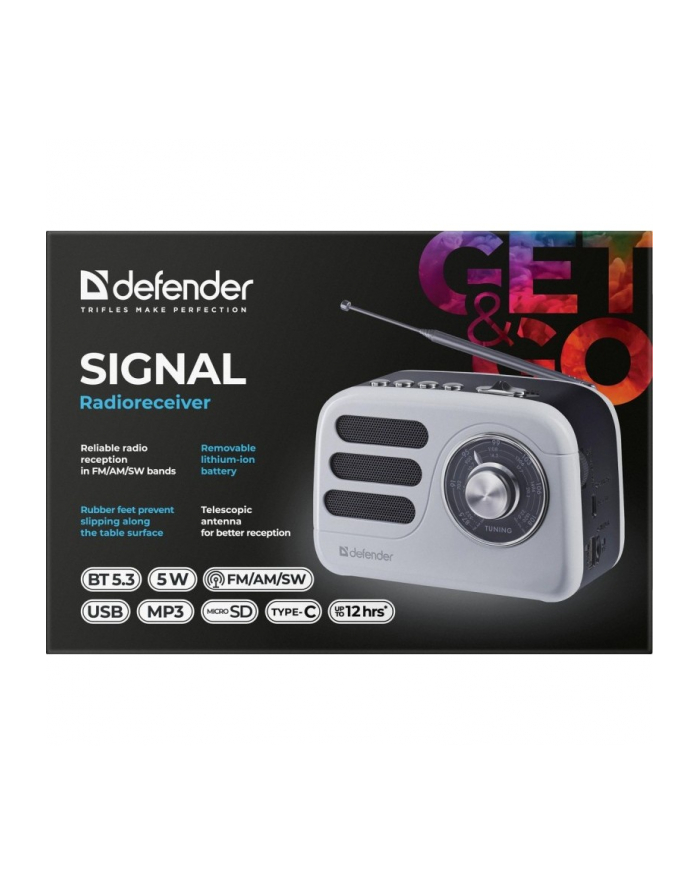 defender Głośnik bluetooth SIGNAL 5W radioodbiornik retro główny