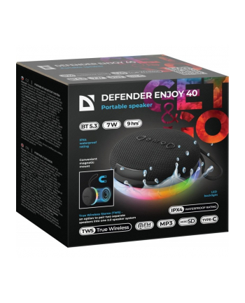 defender Głośnik bluetooth ENJOY 40 7W LED nr 1