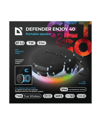 defender Głośnik bluetooth ENJOY 40 7W LED nr 2