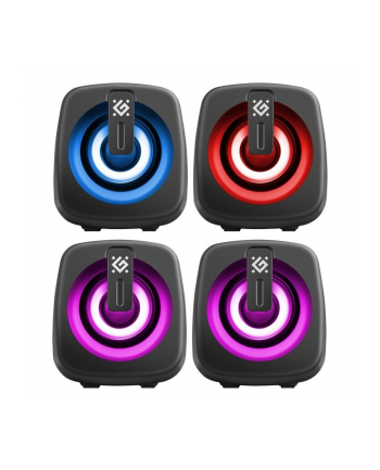 defender Głośniki komputerowe J1 2.0 6W LED USB czarne