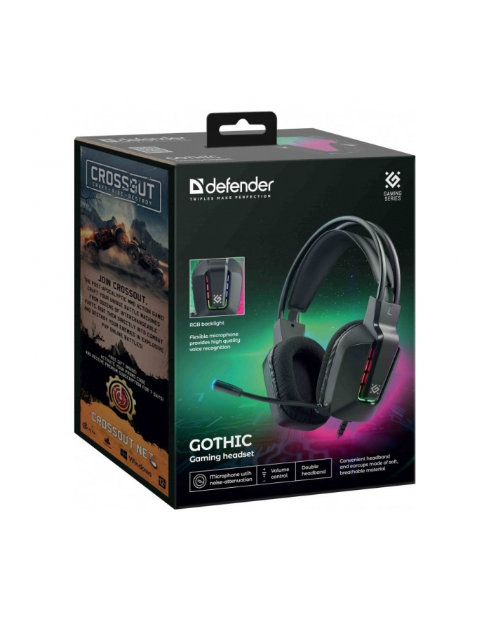 defender Słuchawki nauszne z mikrofonem GOTHIC czarne główny