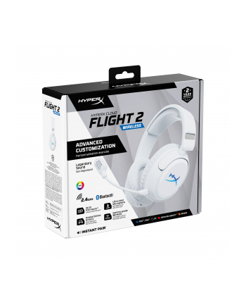 hyperx Zestaw słuchawkowy Cloud Flight 2 -  Gaming Biały - B5VC5AA nr 2