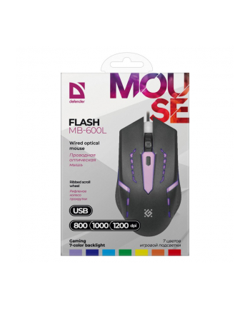 defender Mysz gamingowa przewodowa FLASH MB-600L 4P