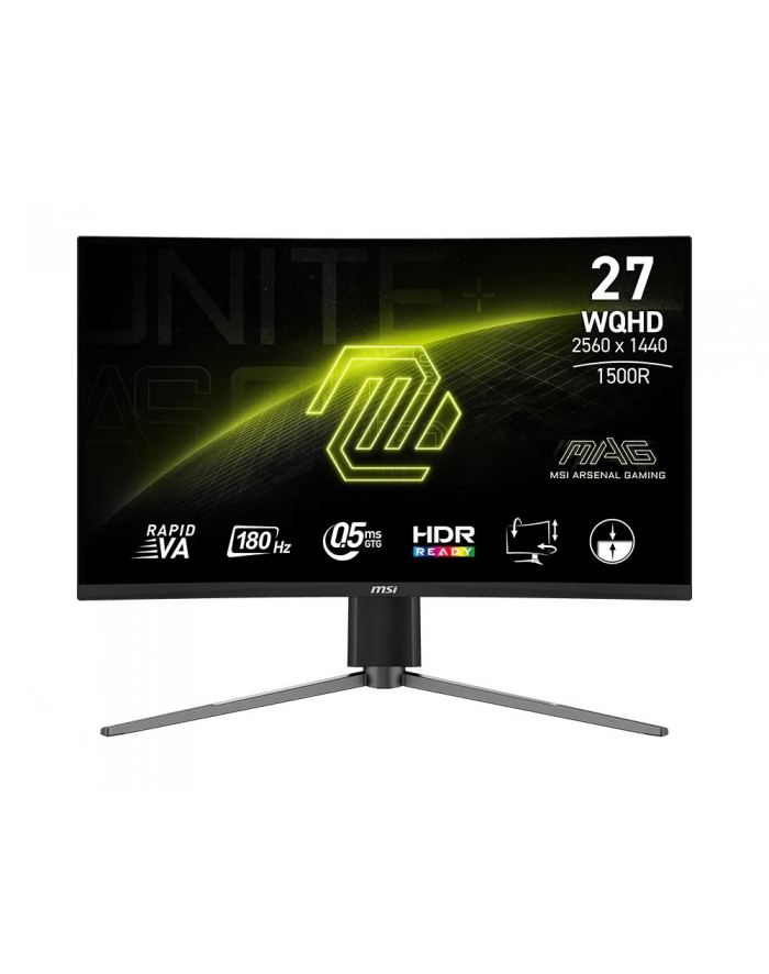 msi Monitor  MAG 27CQ6PF    27 ''/LED/QHD/Zakrzywiony/180Hz/Czarny główny