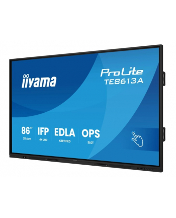 iiyama Monitor interaktywny 86 '' TE8613A-B2AG INFRARED,40pkt,IPS,4K,7H,500cd/m2,      WiFi,USB, ANDROID 14, Google EDLA,2x20W, UCHWYT ŚCIENNY nr 2