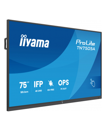 iiyama Monitor 75 '' TN7505A-B1AG IPS,4K,40pkt,500cd,nonOS,1200:1,5ms,    DeepContrast-IR+, 1xVGA,2xHDMI,DP,USB-C(PD65W),2xRJ45,2x20W,PiP,PbP,UCHWYT ŚCIENN
