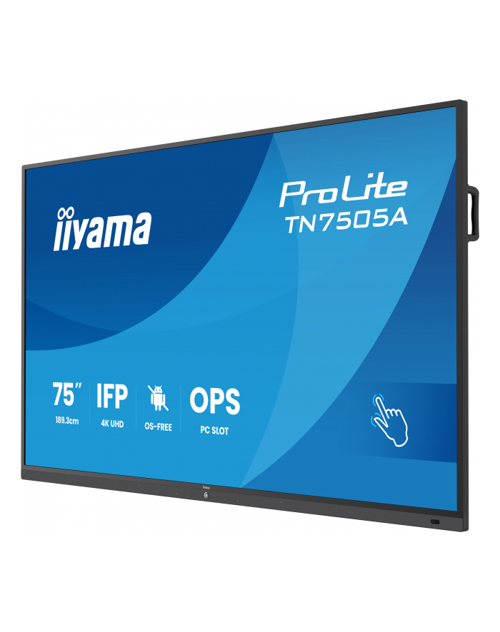 iiyama Monitor 75 '' TN7505A-B1AG IPS,4K,40pkt,500cd,nonOS,1200:1,5ms,    DeepContrast-IR+, 1xVGA,2xHDMI,DP,USB-C(PD65W),2xRJ45,2x20W,PiP,PbP,UCHWYT ŚCIENN główny