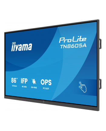 iiyama Monitor 86 '' TN8605A-B1AG IPS,4K,40pkt,500cd,nonOS,1200:1,5ms,    DeepContrast-IR+, 1xVGA,2xHDMI,DP,USB-C(PD65W),2xRJ45,2x20W,PiP,PbP,UCHWYT ŚCIENN nr 1
