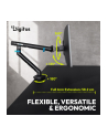 digitus Ramię biurkowe pojedyncze z zaciskiem i sprężyną mechaniczną 1x LCD max. 35' 10kg, VESA: 75x75, 100x100, czarne - nr 12