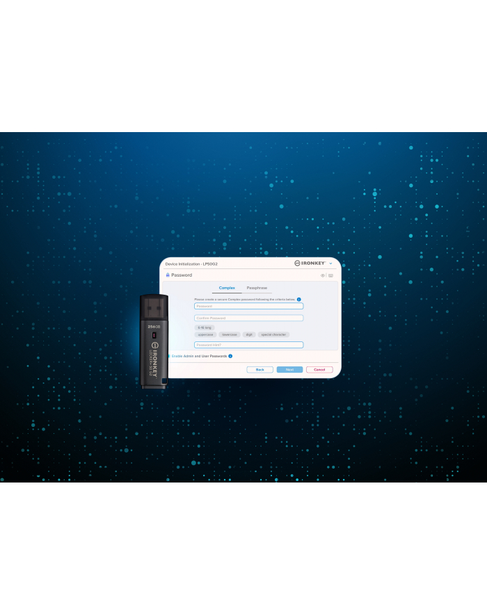 kingston Pendrive 256GB IronKey Locker+50 G2 AES-256 FIPS 197 główny