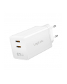 logilink Ładowarka sieciowa 2x USB-C, 65W, biała - nr 1