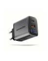 axagon Ładowarka sieciowa ACU-PQ67D PD'QC 67W 2-port GaN, Ekran LED, USB-A  + USB-C - nr 1