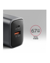 axagon Ładowarka sieciowa ACU-PQ67 PD'QC 67W 2-port GaN, USB-A + USB-C - nr 4