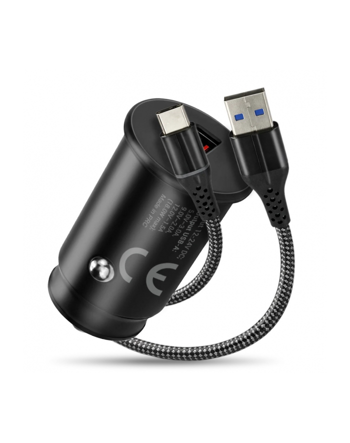everactive Ładowarka samochodowa CC-15QC QC3.0 18W 1XUSB + kabel USB-C 1m główny