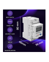 qoltec Jednofazowy elektroniczny licznik zużycia energii na szynę DIN | RESET | licznik okresowy i stały | 230V | 60A | LCD | LED | 2P - nr 7