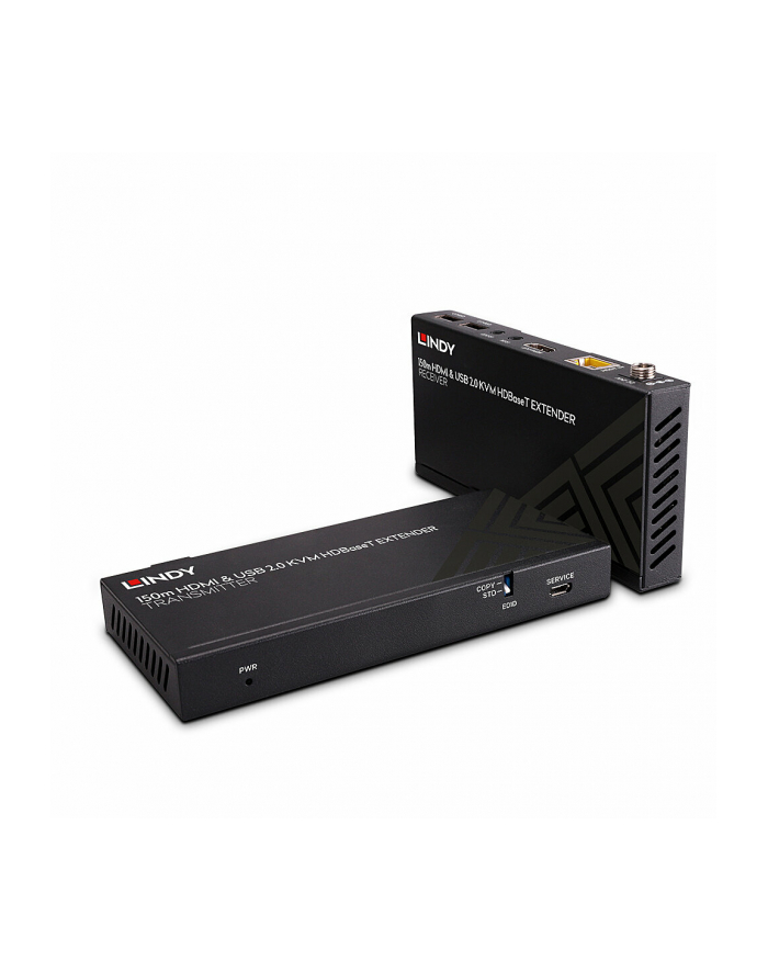 Lindy 39384 przedłużacz kvm nadajnik i odbiornik główny