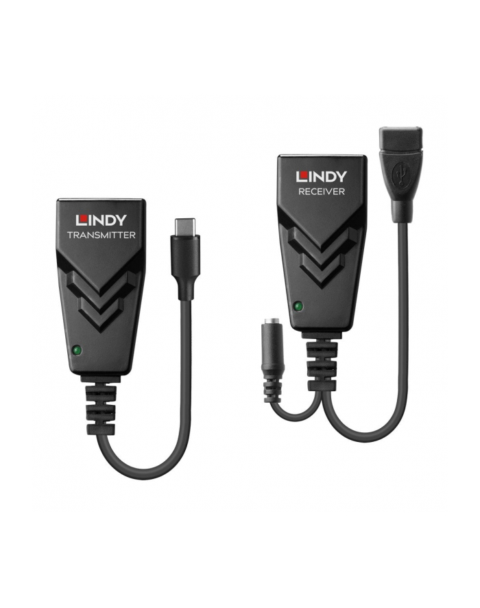 Lindy 43390 przedłużacz sieciowy Nadajnik i odbiornik sieci Czarny główny