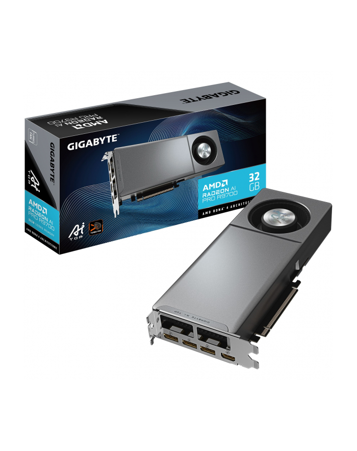 Gigabyte Radeon Pro 9700 AI TOP   32GB GDDR6 HDMI 3xMini DP główny