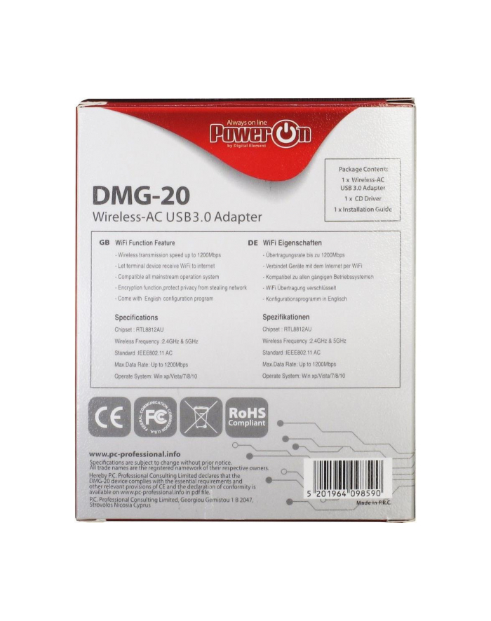 Karta sieciowa Inter-tech DMG-20 (218615) główny