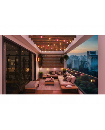 Philips Hue Hue Festavia Globe Outdoor String Lights, 21m Extension | 30 W Bluetooth/Zigbee