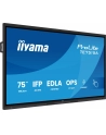 iiyama Monitor interaktywny 75 '' TE7515A-B2AG, VA,4K,40pkt,550cd,DeepContrast-IR+,    HDMI x2,DP,USB-C, 2 x 20W, OPS Slot x1, 5xUSB, 2xRJ45,8-Array,EDLA, - nr 12
