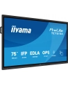 iiyama Monitor interaktywny 75 '' TE7515A-B2AG, VA,4K,40pkt,550cd,DeepContrast-IR+,    HDMI x2,DP,USB-C, 2 x 20W, OPS Slot x1, 5xUSB, 2xRJ45,8-Array,EDLA, - nr 22