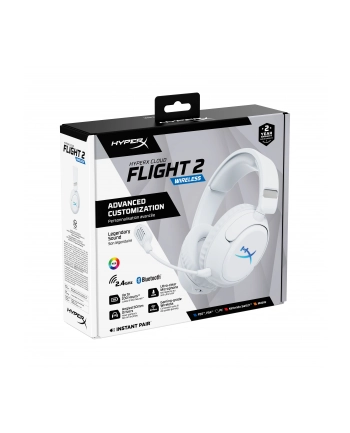hyperx Zestaw słuchawkowy Cloud Flight 2 -  Gaming Biały - B5VC5AA nr 2