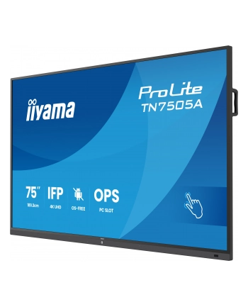 iiyama Monitor 75 '' TN7505A-B1AG IPS,4K,40pkt,500cd,nonOS,1200:1,5ms,    DeepContrast-IR+, 1xVGA,2xHDMI,DP,USB-C(PD65W),2xRJ45,2x20W,PiP,PbP,UCHWYT ŚCIENN nr 1