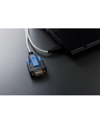 digitus Kabel adapter USB 2.0 do RS232 (DB9) | Chipset FTDI (FT232RNL) | PVC, transparentny | Mocowanie na śruby | 1.8m nr 1