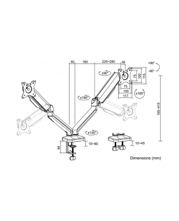 logilink Uchwyt na 2 monitory, 17-32 '', max 9kg na ramie nr 1