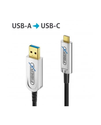 Purelink FX-I630-010 Kabel światłowodowy FiberX USB 3.2 USB-C//USB-A AOC, 10 m (FXI630010)