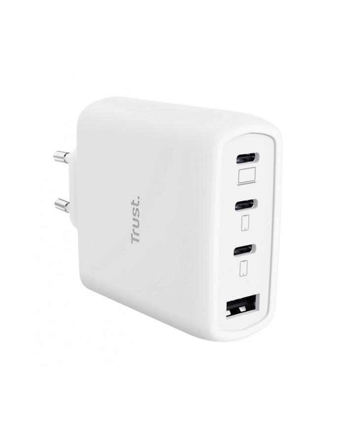 trust Ładowarka biała MAXO GaN 65W 3xUSB-C 1xUSB-A główny