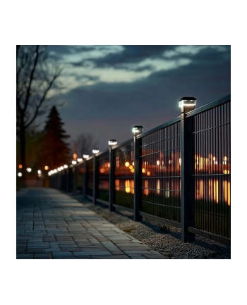 greenblue Lampa solarna LED na słupek GB127 WW 80x80mm 3200K nr 1