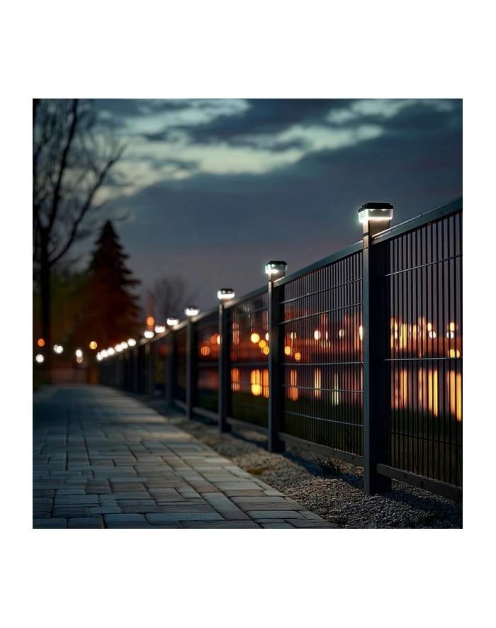 greenblue Lampa solarna LED na słupek GB128 WW 100x100 mm 3200K główny
