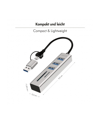 logilink Hub 3xUSB3.0 z czytnikiem kart pamięci