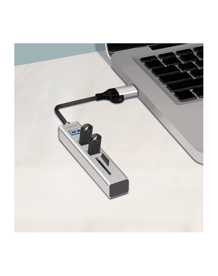 logilink Hub 3xUSB3.0 z czytnikiem kart pamięci główny