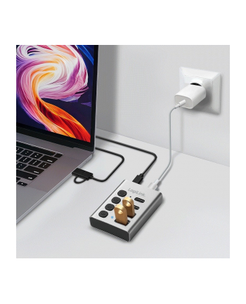logilink Hub 4xUSB3.2 Gen1 z przełącznikiem on/off